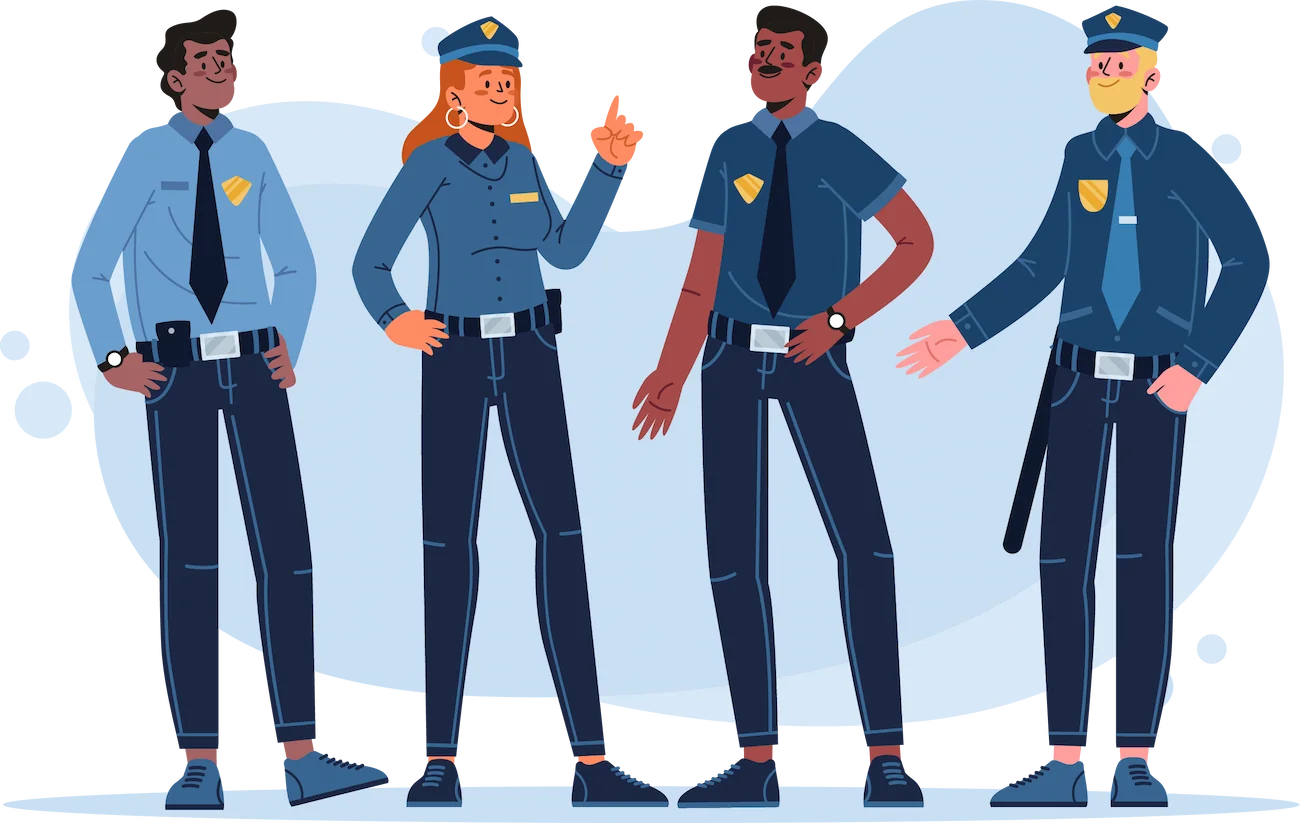 Desenho de policiais